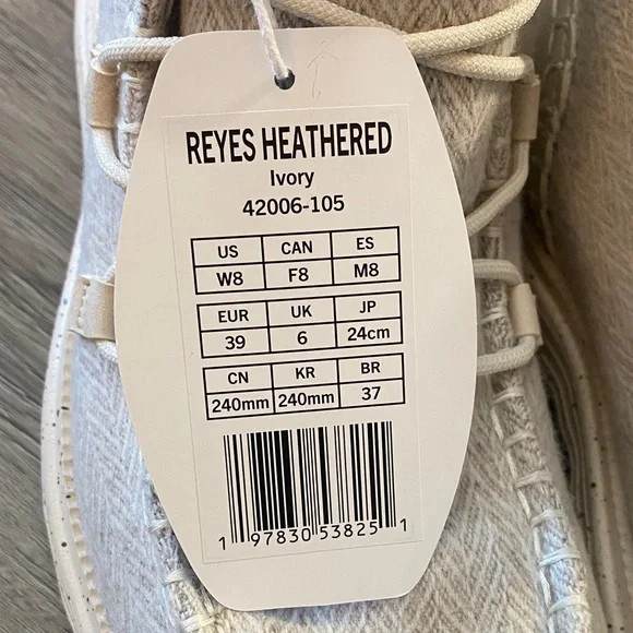 Hey Dude Reyes Heathered Ivory Shoes - Picture 2 of 6